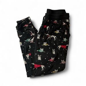 Women soft fleece holiday pajama pants S4-6